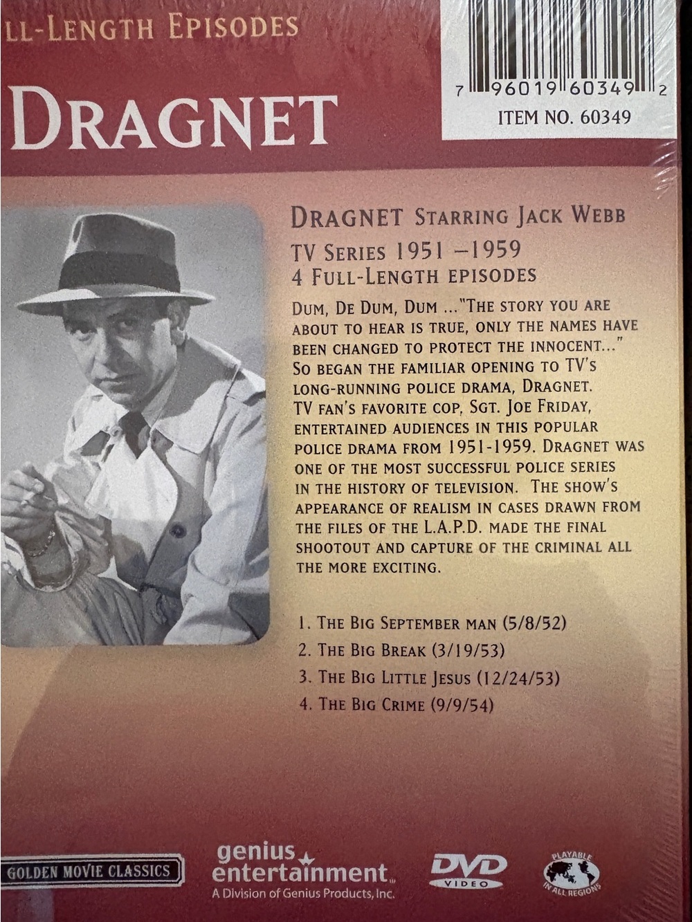 Five DVD Collection for the Nostalgic TV Viewer-Popular TV Shows from the Past - Picture 6 of 9